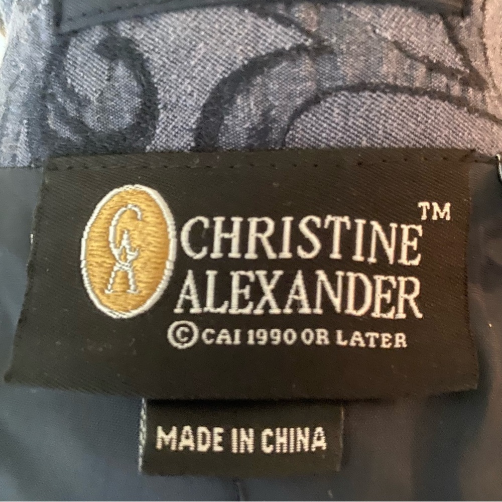 Elegant Christine Alexander Blue Jaquard Women's jacket - Picture 4 of 6